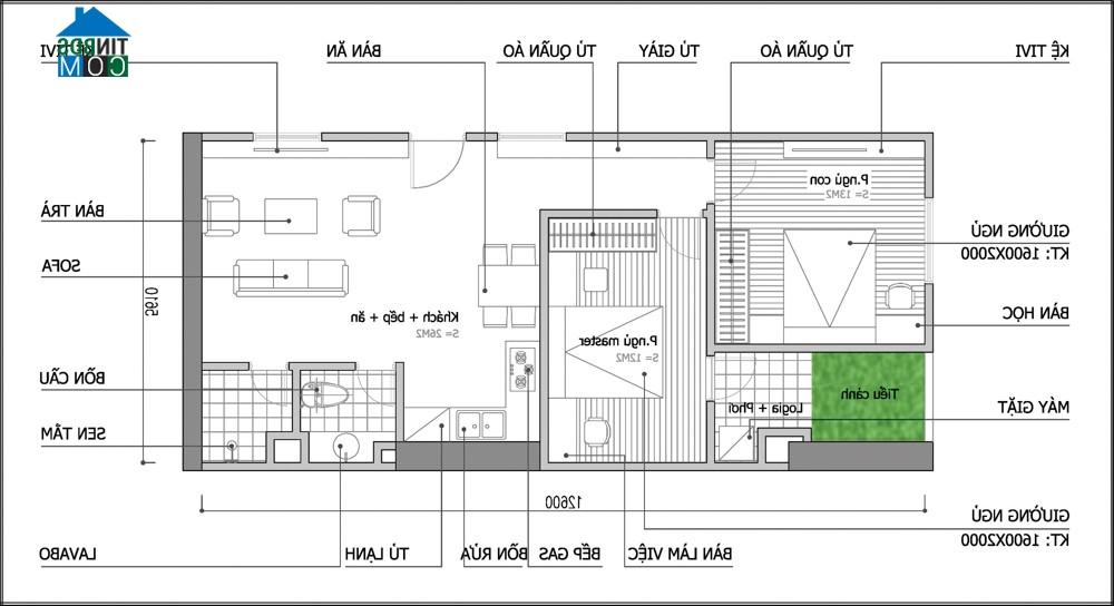 Ảnh Cải tạo và thiết kế nội thất cho căn hộ diện tích 70m2