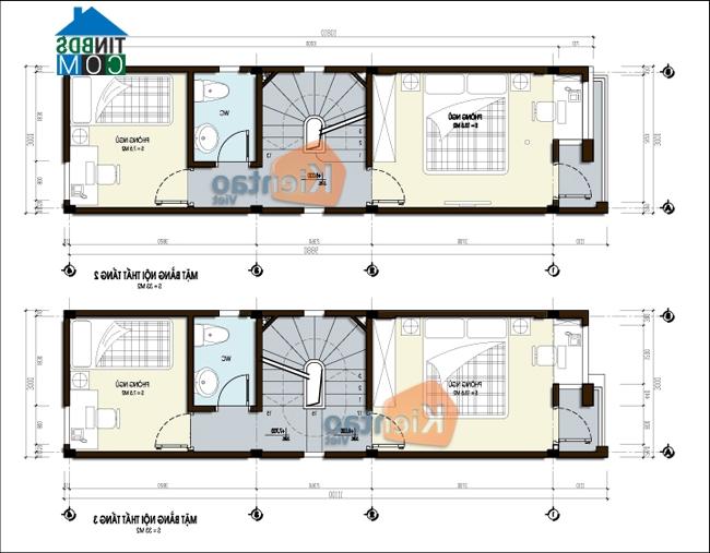 Ảnh Thiết kế nhà 4 tầng đẹp trên diện tích đất 30m2