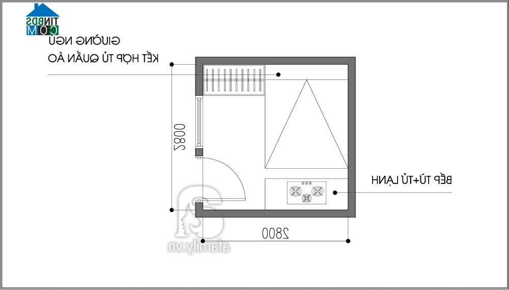 Ảnh Tư vấn bố trí nội thất cho căn phòng siêu nhỏ