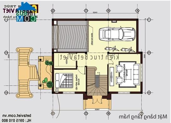 Ảnh Thiết kế nhà đẹp trên đất 9x13m