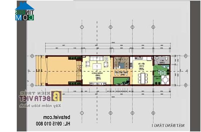 Ảnh Tư vấn thiết kế nhà ở 4 tầng, diện tích 5x25m