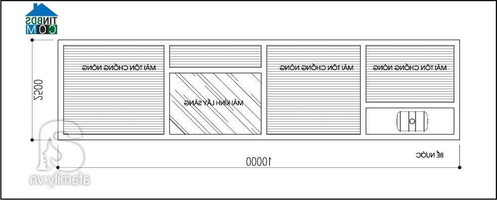 Ảnh Tư vấn thiết kế nhà cấp 4 thoáng đẹp, hiện đại, DT 2,5x10m2