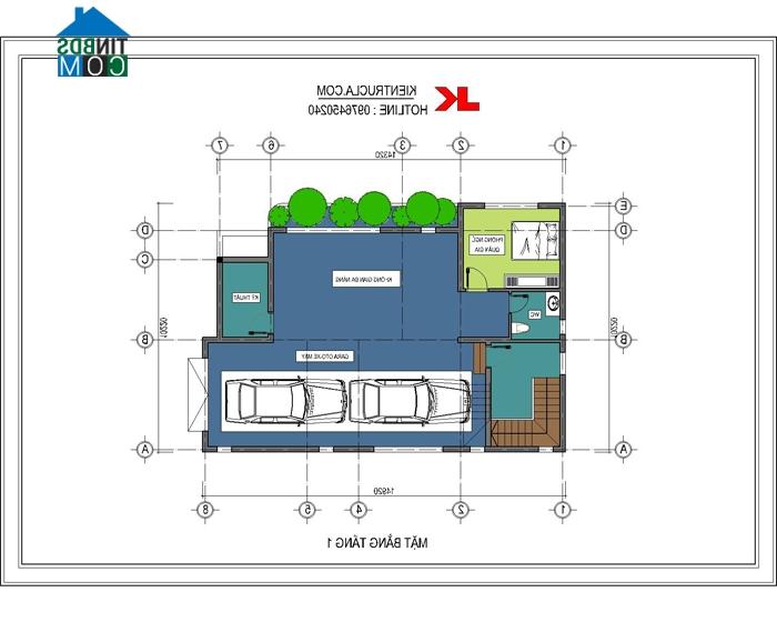 Ảnh Tư vấn thiết kế nhà 4 tầng trên diện tích 15x20m