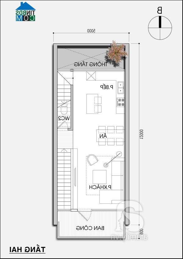 Ảnh Tư vấn thiết kế nhà ống một mặt thoáng, DT 5x12m