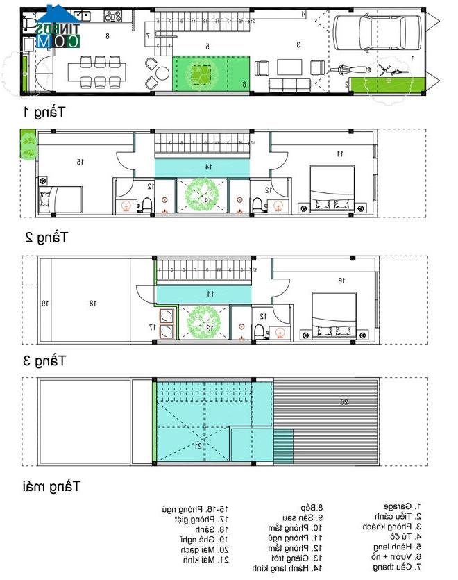 Ảnh Thiết kế nhà 3 tầng với chi phí hơn nửa tỷ đồng