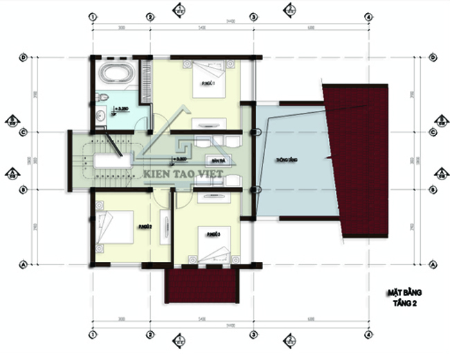 Tầng 2 biệt thự 120m2