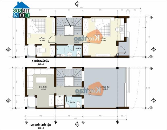 Ảnh Tư vấn kiến trúc nhà lô 4 tầng trên đất 60m2