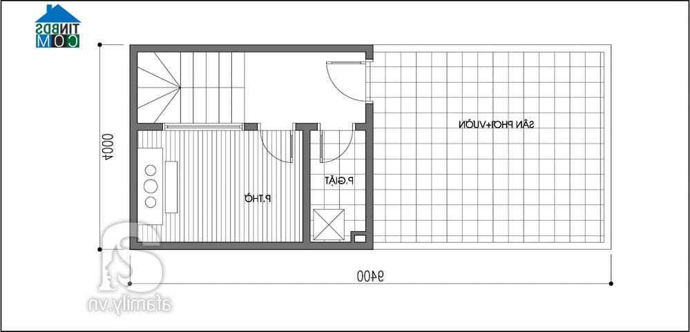 Ảnh Tư vấn thiết kế nhà nhỏ vẫn có chỗ để xe, DT 4 x 9,4m