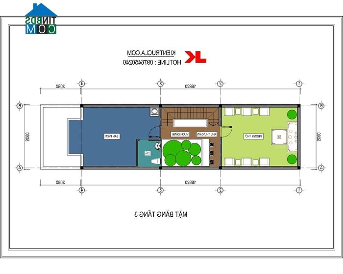 Tầng 2: 2 phòng ngủ, wc. Tầng 3 phòng thờ, sân phơi... Tiêu chí: Ưu tiên không gian xanh, thoáng,để hợp nhất không gian trong và ngoài. Tôi xin cảm ơn! (Nguyễn Tiến)