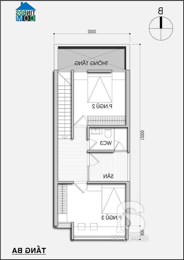 Ảnh Tư vấn thiết kế nhà ống một mặt thoáng, DT 5x12m