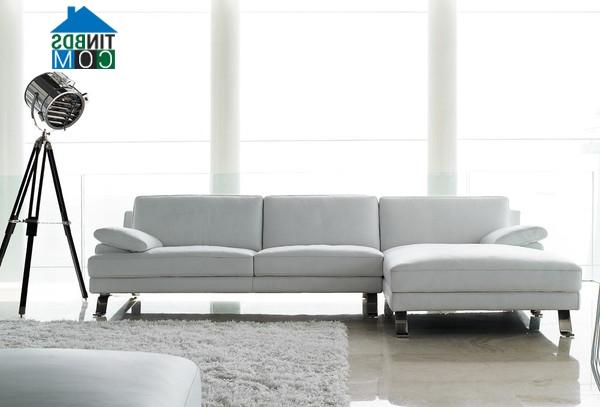 Phòng khách thoáng và sang trọng hơn với ghế sofa sáng màu