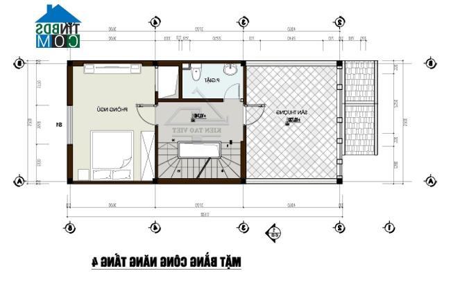 Mặt bằng công năng tầng 3 và tầng 4 nhà lô phố đẹp