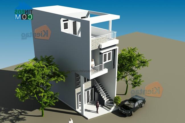 Ảnh Tư vấn kiến trúc nhà lô 4 tầng trên đất 60m2