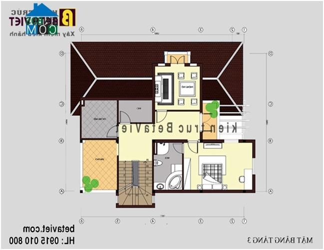 4. Mặt bằng tầng mái.