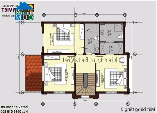 Ảnh Thiết kế nhà đẹp trên đất 9x13m