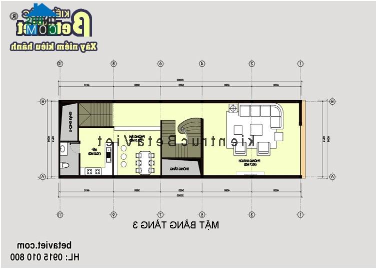 Ảnh Tư vấn thiết kế nhà 6 tầng trên đất diện tích 6x20m