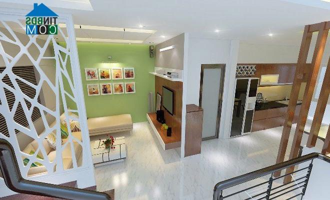 Ảnh Thiết kế nhà 4 tầng để ở kết hợp làm văn phòng kinh doanh