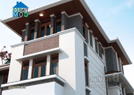 Ảnh Biệt thự 3 tầng mái lệch hiện đại
