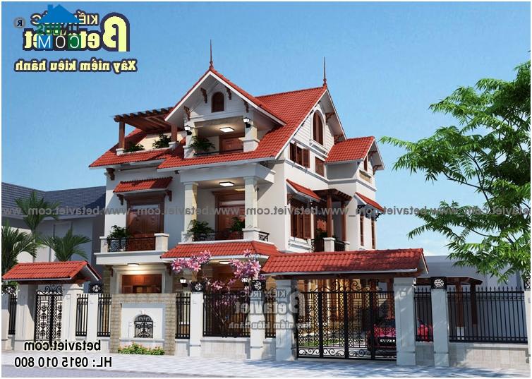Phương án phối cảnh 2 của biệt thự 3 tầng