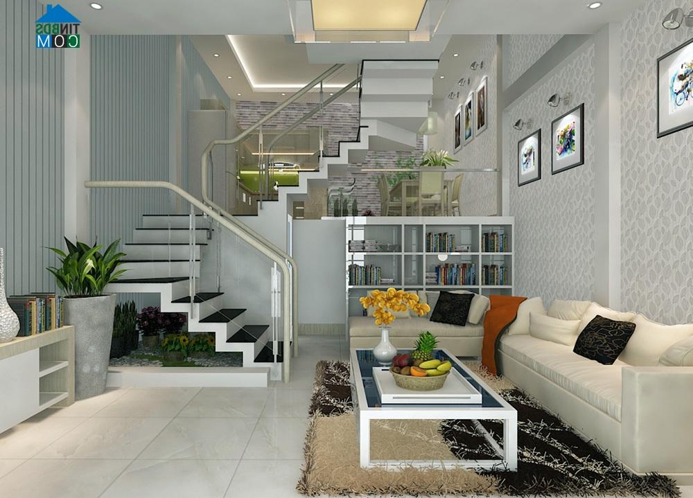 Yêu cầu Xây một ngôi nhà 2 tầng, 1 tum. Nhà có 4 người (2 người lớn, 2 trẻ con), gia chủ muốn có 3 phòng ngủ, tầng một có thể làm cửa hàng khi có nhu cầu. (Thu Thủy, Cầu Giấy, Hà Nội)