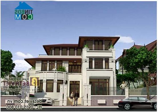 Ảnh Tư vấn thiết kế biệt thự 2 mặt tiền, có tầng hầm, DT 350m2
