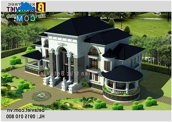 Ảnh Thiết kế biệt thự 3 tầng với diện tích xây dựng khoảng 700m2/sàn