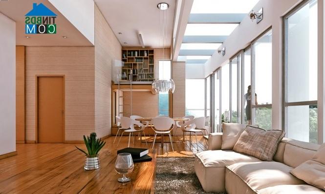 Ảnh Không gian mở cho phòng khách - phòng ăn