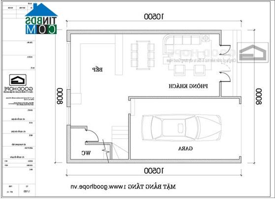 Ảnh Tư vấn thiết kế nhà phố 3 tầng trên đất 8x10,5m