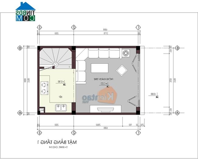 Ảnh Thiết kế nhà chia lô diện tích 4x6m