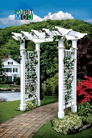 Ảnh Những khung cửi nắng của cấu trúc cổ điển Pergola