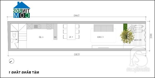 Ảnh Tư vấn thiết kế nhà ống xinh xắn, tiện nghi, DT 50,5m2