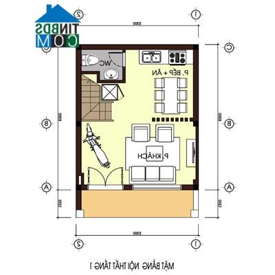 Ảnh Tư vấn cải tạo nhà nhỏ diện tích 5,3m x 7,5m có chỗ để ôtô