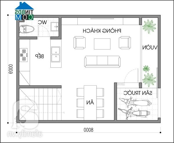 Ảnh Tư vấn thiết kế cho nhà hiện đại, thoáng rộng, DT 48m2 