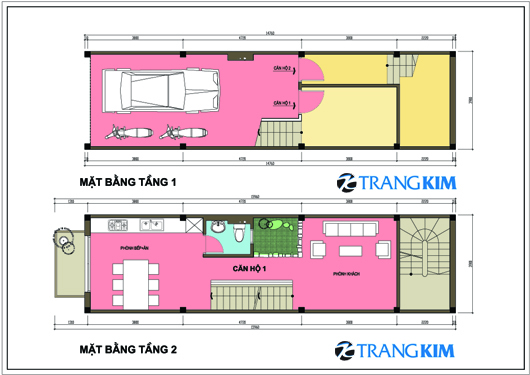 Ảnh Tư vấn xây nhà trên đất 3,9x14m cho hai hộ gia đình