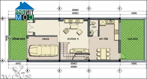 Ảnh Tư vấn thiết kế nhà 2 tầng đầy đủ công năng, DT 6m x 18,8m