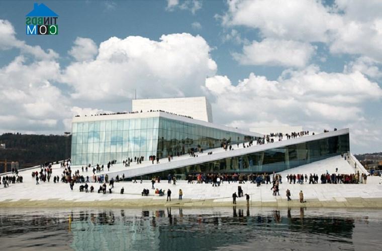 Ảnh Thiết kế độc của nhà hát Opera Oslo tại NaUy