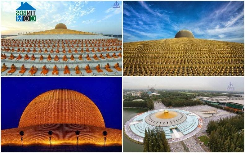 Ảnh Kiểu kiến trúc Phật giáo của ngôi đền Wat Phra Dhammakaya