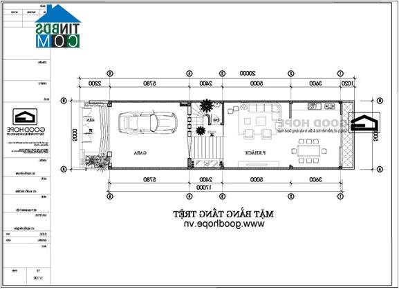 Ảnh Tư vấn thiết kế nhà phố 3 tầng trên diện tích 5x20m