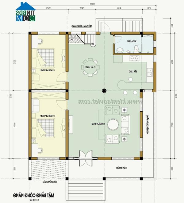 Ảnh Thiết kế biệt thự nhà vườn diện tích 100m2