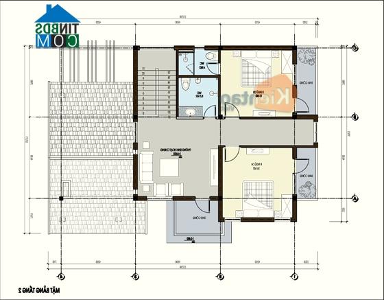 Ảnh Thiết kế biệt thự 2 tầng trên diện tích 400m2