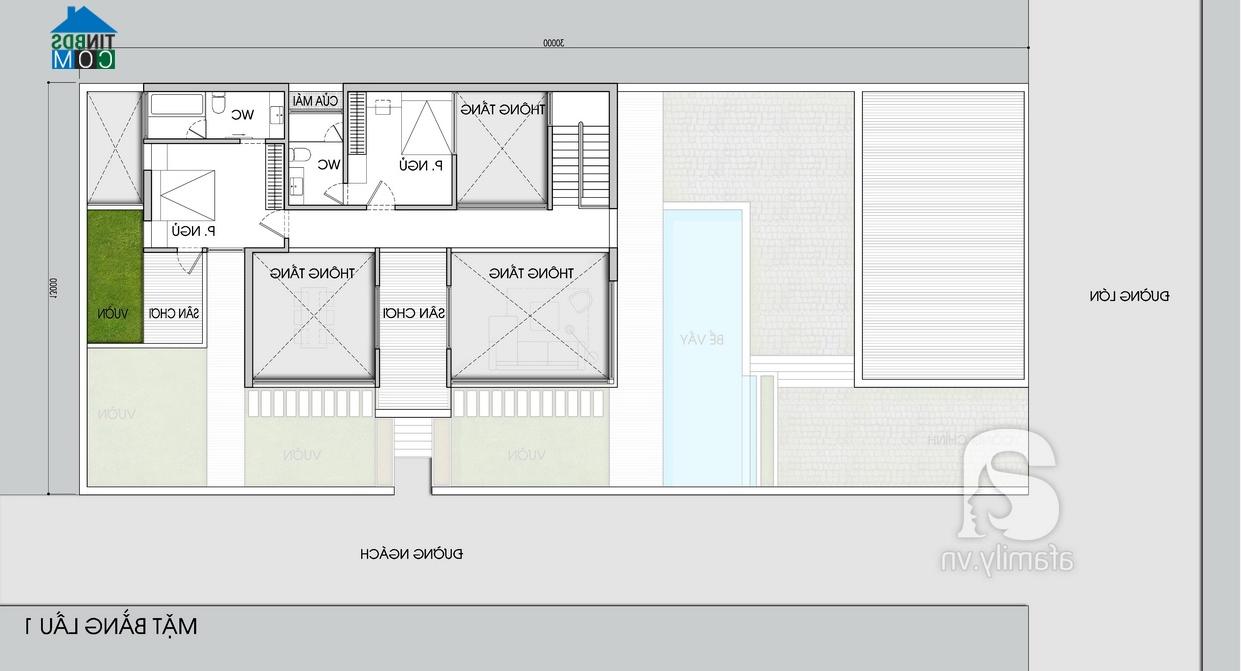 Ảnh Tư vấn thiết kế nhà 1 trệt, 1 lầu trên đất 400m2