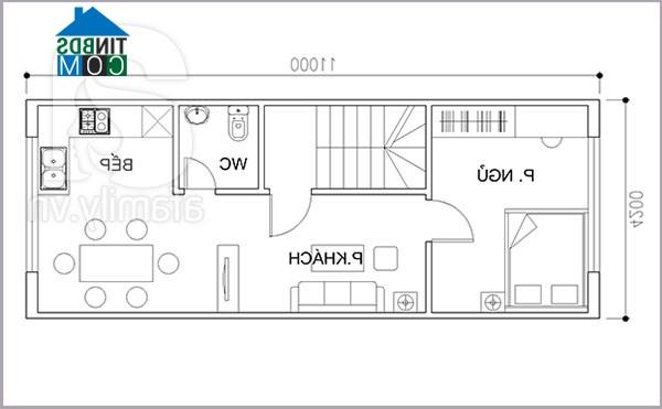 Ảnh Tư vấn thiết kế nhà cho hai hộ gia đình sử dụng, DT 46m2