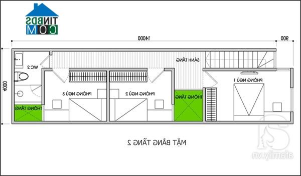 Ảnh Tư vấn thiết kế nhà ống thoáng đãng, DT 56m2