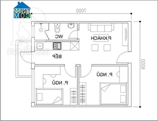 Yêu cầu: Chồng tôi sinh năm 1976. Mong các KTS tư vấn thiết kế giúp tôi để cải tạo căn hộ chung cư này sao cho hợp lý, tận dụng được tối đa diện tích căn hộ mà lại có không gian sống thoải mái, thoáng mát, hợp phong thủy nữa. (Thu Lan, Hải Phòng)