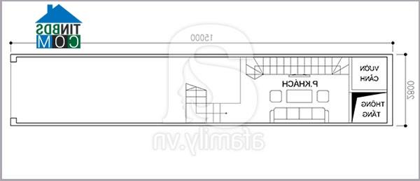 Ảnh Tư vấn thiết kế nhà 2,5 tầng thông thoáng, DT 2,8m x 15m