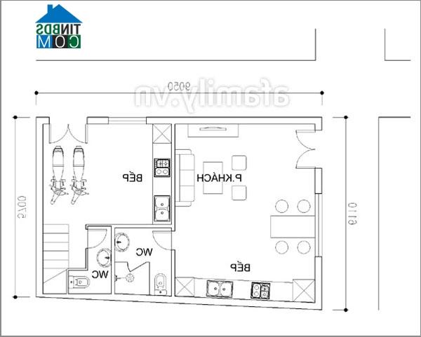 Ảnh Tư vấn thiết kế nhà hai mặt ngõ hợp phong thủy, DT 54m2