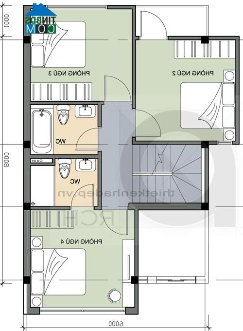 Ảnh Tư vấn thiết kế nhà ở hướng Nam trên diện tích 6x8m