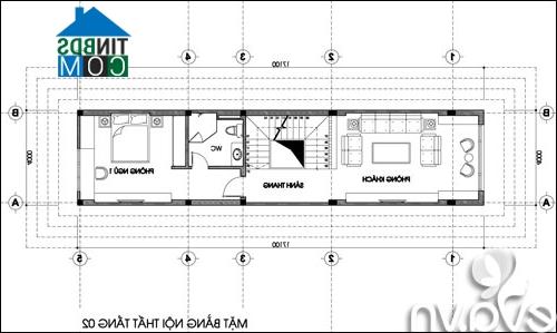 Ảnh Tư vấn thiết kế nhà 3 tầng 1 tum, DT 4m X 22m