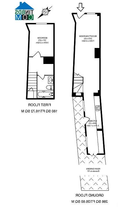 Ảnh Ngôi nhà mỏng nhất Luân Đôn trị giá 16 tỉ đồng