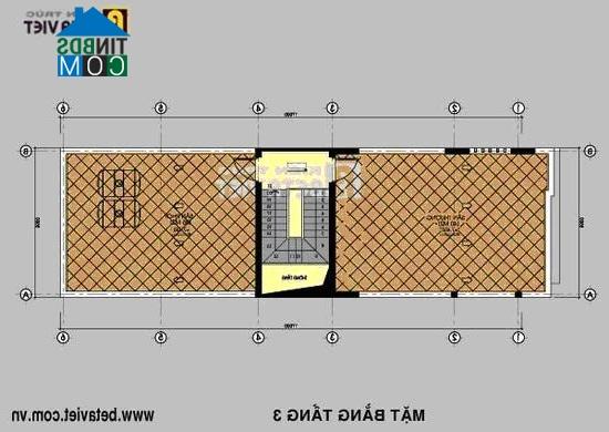 Ảnh Thiết kế nhà 2 tầng trên diện tích 5,5 x 15m